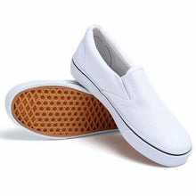 Big Size Pure Color Canvas Flat Slip On Casual DIY Hand Painted Loafers