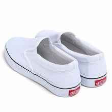 Big Size Pure Color Canvas Flat Slip On Casual DIY Hand Painted Loafers