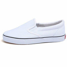 Big Size Pure Color Canvas Flat Slip On Casual DIY Hand Painted Loafers