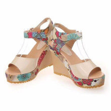 Floral Colorful Buckle Fish Mouth Platform Sandals