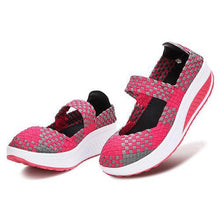 Color Match Handmade Knitting Platform Casual Sports Shake Shoes