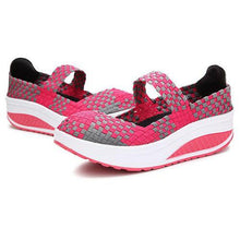 Color Match Handmade Knitting Platform Casual Sports Shake Shoes