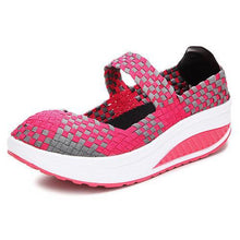 Color Match Handmade Knitting Platform Casual Sports Shake Shoes
