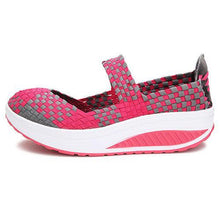 Color Match Handmade Knitting Platform Casual Sports Shake Shoes
