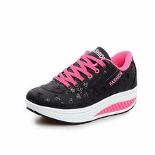 Candy Color Pattern Letter Korean Style Lace Up Casual Platform Shake Shoes