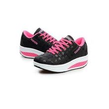 Candy Color Pattern Letter Korean Style Lace Up Casual Platform Shake Shoes