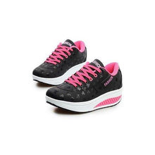 Candy Color Pattern Letter Korean Style Lace Up Casual Platform Shake Shoes