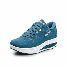 Candy Color Pattern Letter Korean Style Lace Up Casual Platform Shake Shoes