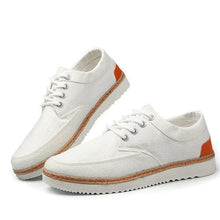 Big Size Men Lace Up Canvas British Style Casual Pure Color Shoes