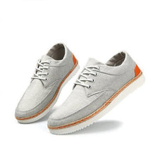 Big Size Men Lace Up Canvas British Style Casual Pure Color Shoes