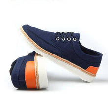 Big Size Men Lace Up Canvas British Style Casual Pure Color Shoes