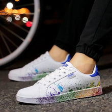 Big Size White Colorul Lace Up Casual Sport Running Sneakers