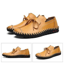 Men's Stitching Soft Sole Lace Up Decoration Casual Driving Loafers