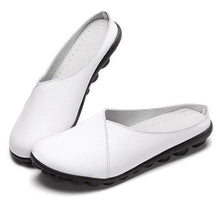 SOCOFY Big Size Pure Color Soft Sole Casual Open Heel Lazy Flat Shoes