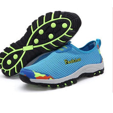 Big Size Mesh Color Blocking Breathable Slip On Casual Outdoor Shoes
