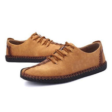 Men British Style Retro Stiching Casual Shoes