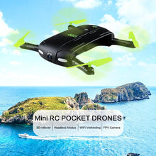 Selfie Drone Dron Mini Foldable RC Pocket Drones WiFi FPV Camera Quadcopters G-Sensor Mode Waypoints WiFi APP Control Helicopter