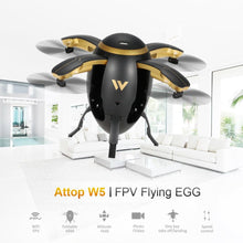Attop W5 Flying Egg Drone WIFI FPV Foldable RC Quadcopter with 0.3M Camera Altitude Hold