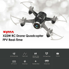 Syma X22W 2.4G Selfie RC Drone Quadcopter Wifi FPV Camera Real Time Headless Mode Altitude Hold 360 Flip For Kids Gift Mini Dron