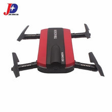 JINXINGDA 523 Tracker 2.4G Foldable Mini Selfie RC Drone Quadcopter With Wifi FPV Camera Altitude Hold G-sensor VS JJRC H37 tz