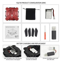 FQ17W Mini Quadcopter Helicopter 6-Axis Gyro 2.4GHz 4CH Camera WiFi FPV Foldable Pocketable Drone High Hold RC Quadcopter HWD30