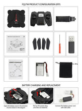 FQ17W Mini Quadcopter Helicopter 6-Axis Gyro 2.4GHz 4CH Camera WiFi FPV Foldable Pocketable Drone High Hold RC Quadcopter HWD30