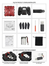 FQ17W Mini Quadcopter Helicopter 6-Axis Gyro 2.4GHz 4CH Camera WiFi FPV Foldable Pocketable Drone High Hold RC Quadcopter HWD30