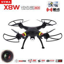 Syma X8W FPV 2.4Ghz Headless RC Quadcopter Drone UVA 2MP Wifi Camera RTF with Holder As Gift