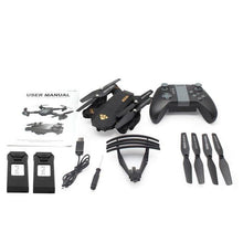 VISUO XS809HW 2.4G Foldable FPV Selfie Drone RC Quadcopter with 720P Wide Angle Camera Altitude Hold with Two Batteries