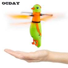 OCDAY Induction Bird Mini Helicopter Aircraft Creative USB Flying Bird With Music Sound Funny Novelty Toys For Children Kids