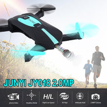 RC TOYS JY018 Foldable Selfie Pocket Drone 2.4GHz 6-Axis Gyro Wifi FPV 2.0MP Camera G-Sensor Altitude Hold RC Quadcopter Toys