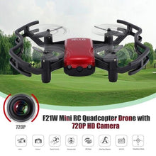 F21W Mini Pocket FPV RC Quadcopter Drone with 0.3MP Wifi Camera Real-time Altitude Hold Headless Mode One Key Return fz
