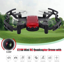 F21W Mini Pocket FPV RC Quadcopter Drone with 0.3MP/720P Wifi Camera Real-time Altitude Hold Headless Mode One Key Return fz
