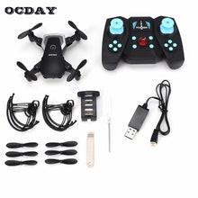 808 2.4Ghz Mini Pocket Foldable RC Quadcopter Drone Aircraft Altitude Hold One Key Return Headless Mode 3D Flip LED Control fz