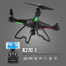 X27C-1 2.4G RC Selfie Smart Drone FPV Quadcopter Aircraft with 0.3MP/720P HD Camera Realtime Altitude Hold Headless Mode 3D Flip