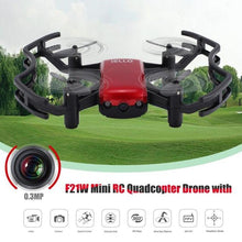 F21W Mini Pocket FPV RC Quadcopter Drone with 0.3MP Wifi Camera Real-time Altitude Hold Headless Mode One Key Return fz