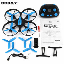 L6063 4CH RC Drone Quadcopter Altitude Hold with 720P Wide Angle Camera One Key Return Speed Control Anti-carsh Headless Mode hi
