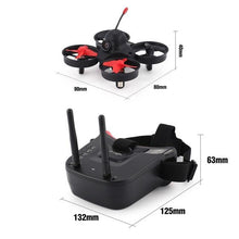Mini RC Racing Drone Quadcopter Aircraft Toys 5.8G 40CH FPV Camera with 3in Headset Auto-searching Goggles Receiver Monitor