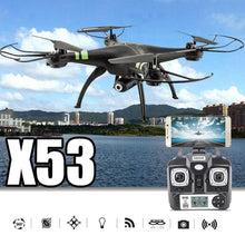 X53 Wifi FPV Quadcopter Auto-Takeoff Remote Model Airplane Drone Camera 720P HD 30W Pixels Without Memory Card RC Mini Drone Toy