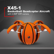 X45-1 RC Drone Camera 720P 2.4Ghz Wifi FPV Foldable Basketball Plane Altitude Hold Headless Mode G-sensor Quadcopter Aircraft H