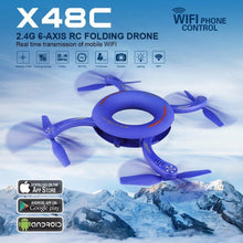 X48-1 Circle WIFI FPV 720p Camera RC Drone 2.4g Folding Rotate Dimension Maintenance Fixed Height Round RC Quadcopter